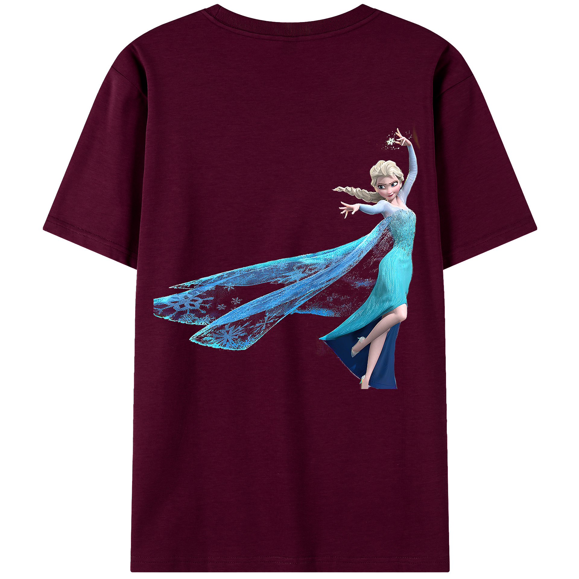 （画像用） アナと雪の女王 アンナ エルサ Frozen Anna Elsa レディース半袖Tシャツ(バックプリント)